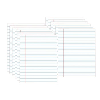 Universal 8.5 in. x 11 in. Glue Top Pads - Legal Rule, White (1 Dozen)