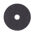 Cleaning & Janitorial Accessories | Boardwalk BWK4017HIP 17 in. Diameter High Performance Stripping Floor Pads - Black (5/Carton) image number 0