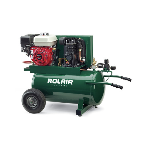 Portable Air Compressors | Rolair 4090HMK103-0072 5.5 HP Honda 1-Stage 20 Gallon ASME Wheelbarrow Compressor - 8.7 CFM @ 90 PSI image number 0