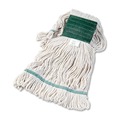 Cleaning & Janitorial Supplies | Boardwalk BWK502WHCT 5 in. Super Loop Cotton/Synthetic Fiber Wet Mop Head - Medium, White (12/Carton) image number 0