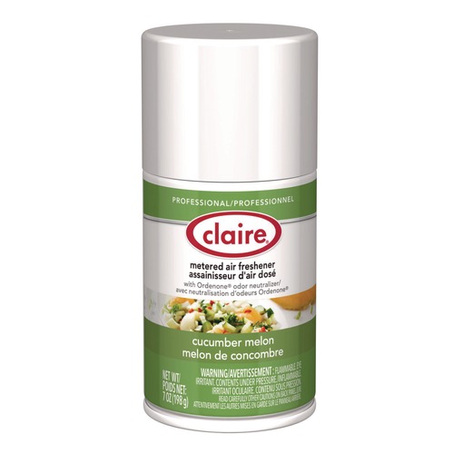 Office Jansan | Claire 1000003939 7 oz. Aerosol Spray Metered Air Freshener - Cucumber Melon Scent (12/Carton) image number 0