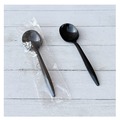 Food Service | Boardwalk BWKSOUPBLPPIW Mediumweight Wrapped Polypropylene Plastic Soup Spoon Cutlery - Black (1000/Carton) image number 3