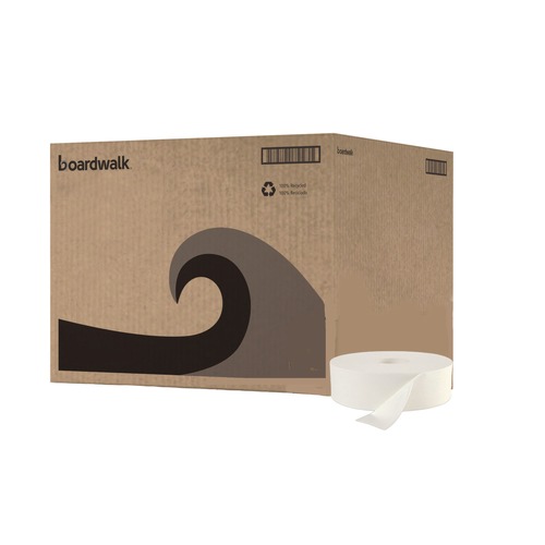 Cleaning & Janitorial Supplies | Boardwalk 6102B 3.5 in. x 2000 ft. JRT Septic Safe 2-Ply Bath Tissue - Jumbo, White (6/Carton) image number 0
