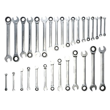 Wiha Tools 30392 (31-Piece) SAE and Metric Ratcheting Wrench Tray Set
