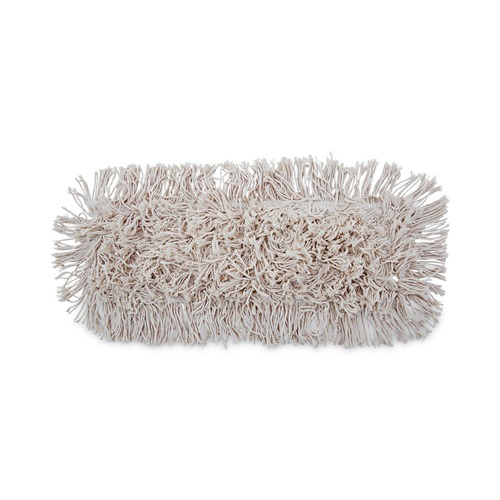 Mops | Boardwalk BWK1312 12 in. x 5 in. Cotton Dust Mop Head - White image number 0