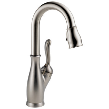 Delta 9678-SP-DST Leland Single Handle Pull-Down Bar/Prep Faucet - SpotShield Stainless