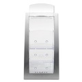 Deflecto 693645 6.75 in. x 6.94 in. x 13.31 in. 3-Tier Leaflet Size Literature Holder - Silver image number 1