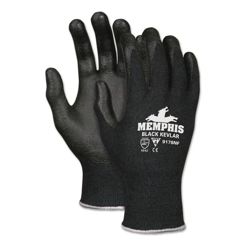 Bulk Savings Pricing 2 | MCR Safety 9178NFL 9178NF Kevlar/Nitrile Foam Gloves - Black/Large (1-Pair) image number 0