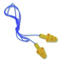 Ear Plugs | 3M 340-4007 E-A-R UltraFit 25dB NRR Corded Metal-Detectable Reusable Earplugs - Blue/Yellow (100/Box) image number 3