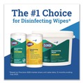 Disinfectants | Clorox 15949 7 in. x 8 in. 1-Ply Disinfecting Wipes - Fresh Scent, White (75/Canister, 6 Canisters/Carton) image number 6