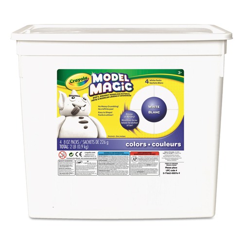 Office Furniture & Lighting | Crayola 574400 2 lbs. 8 oz. Packs Model Magic Modeling Compound - White image number 0
