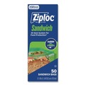 Food Service | Ziploc 383179 6.5 in. x 5.88 in. Resealable Sandwich Bags - Clear (600/Carton) image number 1