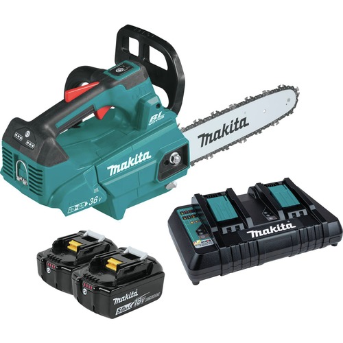 Chainsaws | Factory Reconditioned Makita XCU08PT-R 36V (18V X2) LXT Brushless Lithium-Ion 14 in. Cordless Top Handle Chain Saw Kit with (2) 5 Ah Batteries image number 0