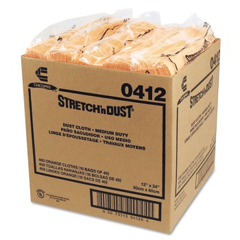 Chix 11-5/8 in. x 24 in. Stretch 'n Dust Cloths - Yellow (40 Cloths/Pack, 10 Packs/Carton)
