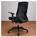  | Alera ALEEBK4217 EB-K Series 18.5 in. - 22.04 in. High Synchro Mid-Back Flip-Arm Mesh Chair - Black image number 6