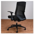  | Alera ALEEBK4217 18.5 in. to 22.04 in. Seat Height EB-K Series Synchro Mid-Back Flip-Arm Mesh Chair Supports Up to 275 lbs. - Black image number 6