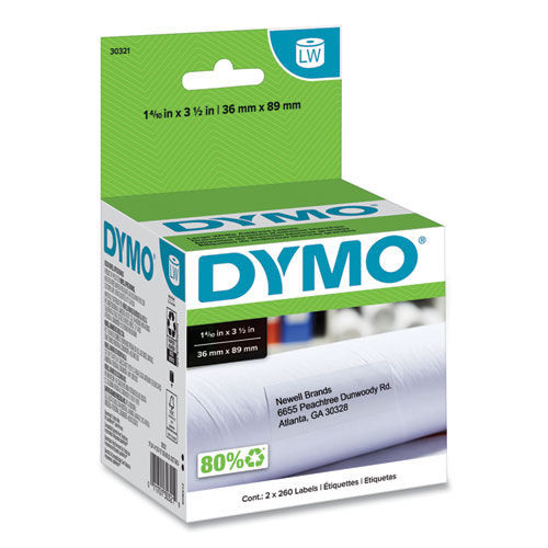 Office Jansan | DYMO 30321 LabelWriter 1.4 in. x 3.5 in. Address Labels - White (2/Box) image number 0