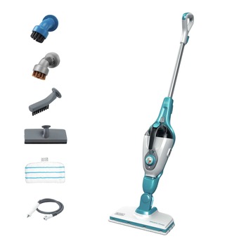 Black & Decker HSMC1321 120V 5-in-1 Electric Corded Steam Mop and Portable Steamer - Blue and White