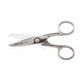 Klein Tools 100CS Serrated Electrician Scissors with Wire Stripping Notches image number 1