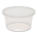 Food Service | GEN TD40012E 12 oz. Plastic Deli Containers with Lid - Clear (240/Carton) image number 0