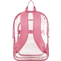 Office Jansan | Eastsport 190991ED-PLM 11.5 in. x 5 in. x 16.5 in. Clear with Color Trim Backpack - Clear/Pink image number 1