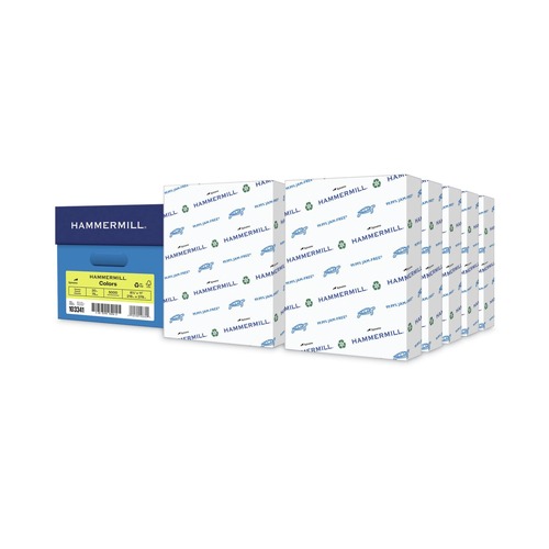 Office Jansan | Hammermill 103341 8.5 in. x 11 in. 20 lbs. Bond Weight Colors Print Paper - Canary (10/Carton) image number 0