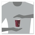 Food Service | SOLO 412SIN-0041 12 oz. Paper Hot Drink Cups in Bistro Design - Maroon (50/Pack) image number 7