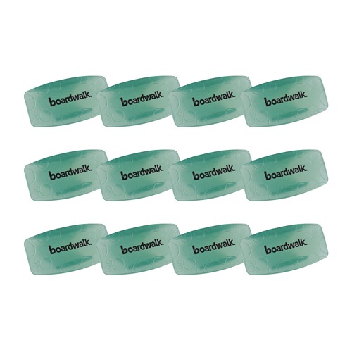 Odor Control | Boardwalk EBCP012I072M02AAS8000 Bowl Clips - Cucumber Melon Scent - Green (12/Box) image number 0