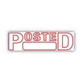 Bulk Savings Pricing 2 | COSCO 2000PLUS 098371 1.5 in. x 0.56 in. Posted Green Line Message Stamp - Red image number 2