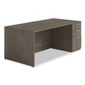 Office Desks & Workstations | Alera AE1NZK-S3672UF TOM 72 in. x 36 in. x 29 in. Seville Series Single Right Pedestal Desk - Walnut image number 0