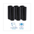 New Year New Savings! Save $25 off $150 | Boardwalk W4832YKKR01 24 in. x 32 in. 16 gal. 1 mil Perforated Roll Low-Density Waste Can Liners - Black (150/Carton) image number 3