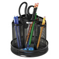 Office Jansan | Rolodex 1773083 6.5 in. Diameter x 6.5 in. Height 8 Compartments Steel Wire Mesh Spinning Desk Sorter - Black image number 1