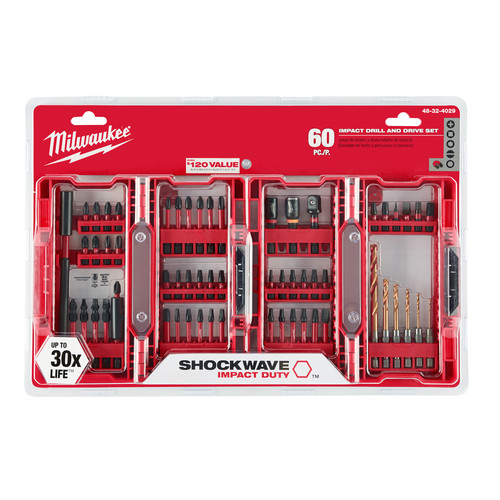 48-32-4030 New Milwaukee Impact Duty Drill And Drive Set 75-Pc