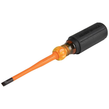 Klein Tools 6924INS 1/4 in. Cabinet Tip 4 in. Round Shank Insulated Screwdriver