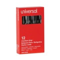 Office Jansan | Universal UNV15530 1 mm Comfort Grip Retractable Ballpoint Pens - Medium, Black (1 Dozen) image number 0