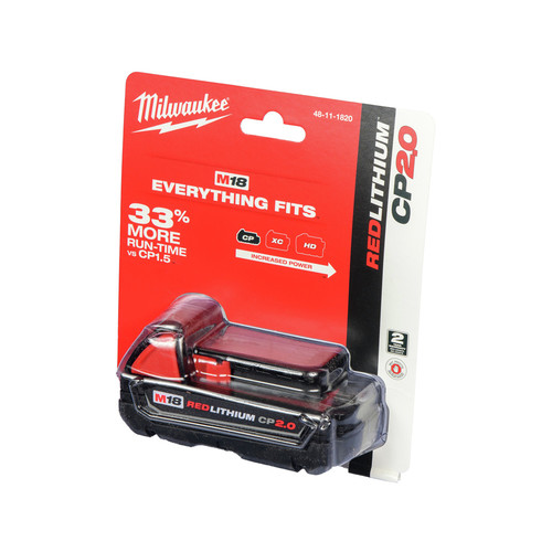 Batteries | Milwaukee 48-11-1820 M18 REDLITHIUM CP 2 Ah Lithium-Ion Battery image number 0