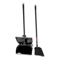 Dust Pans | Rubbermaid Commercial FG253200BLA Lobby Pro Plastic/Metal 12-1/2 in. Upright Dustpan with Cover - Black image number 2