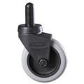 Customer Appreciation Sale - Save up to $60 off | Rubbermaid Commercial FG7570L20000 3 in. Wheel Thermoplastic Rubber Swivel Bayonet Replacement Casters - Black image number 2