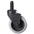  | Rubbermaid Commercial FG7570L20000 3 in. Soft Rubber Wheel Grip Ring Stem Replacement Bayonet-Stem Swivel Casters - Black image number 2