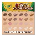 Pens | Crayola 68-7505 Colors of the World Colored Pencils Classpack Set - Assorted Lead and Barrel Colors (240/Pack) image number 6