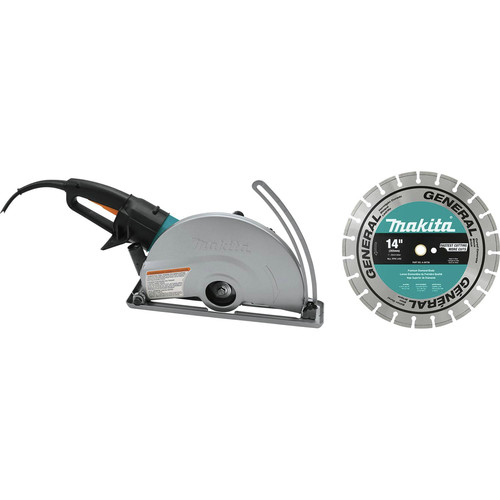 Concrete Saws | Factory Reconditioned Makita 4114X-R 15 Amp 14 in. Corded Electric Angle Cutter with 14 in. Diamond Blade image number 0