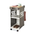 Office Jansan | Safco 5209WH 3 Shelves 1 Drawer Metal Mini Rolling 200 lbs. Capacity 29.75 in. x 15.75 in. x 16.5 in. Storage Cart - White image number 1