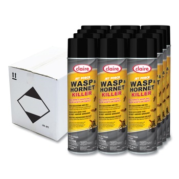 Claire 14 oz. Aerosol Spray Jet Force Wasp and Hornet Killer (12/Carton)