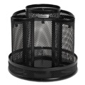  | Rolodex 1773083 6.5 in. Diameter x 6.5 in. Height 8 Compartments Steel Wire Mesh Spinning Desk Sorter - Black image number 0