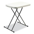 Folding Tables | Alera 65604 25.6 in. x 17.7 in. x 19 in. to 28 in. Rectangular Height-Adjustable Personal Folding Table - White Top/Dark Gray Legs image number 1