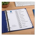 Office Jansan | Avery 11140 Ready Index 11 in. x 8.5 in. 12-Tab Customizable TOC 1 to 12 Tab Dividers - Black/White (1-Set) image number 2