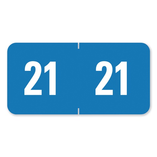  | Smead 67921 1 in. x 0.5 in. Year 2021 End Tab Folder Labels - Light Blue/White (250/Pack) image number 0