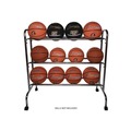 Utility Carts | Champion Sports BRC3 17 in. x 41 in. x 41 in. 132 lb Capacity Powder-Coated Ball Cart - Silver image number 6