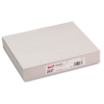 Pacon Skip-A-Line 1/2 in. Two-Sided Long Rule 8.5 in. x 11 in. Newsprint Paper - White (500/Pack)