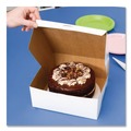 Food Trays, Containers, and Lids | SCT SCH 0961 9 in. x 9 in. x 4 in. Paper One-Piece Non-Window Bakery Boxes - White (200/Bundle) image number 3